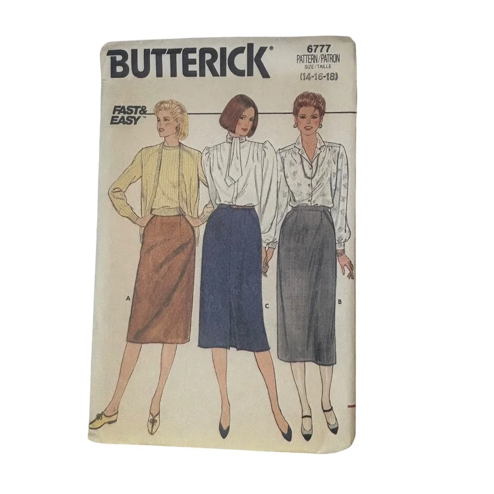 Vintage Sewing Pattern Lot Butterick New Look McCalls 80s 90s Dress Skirt Suit